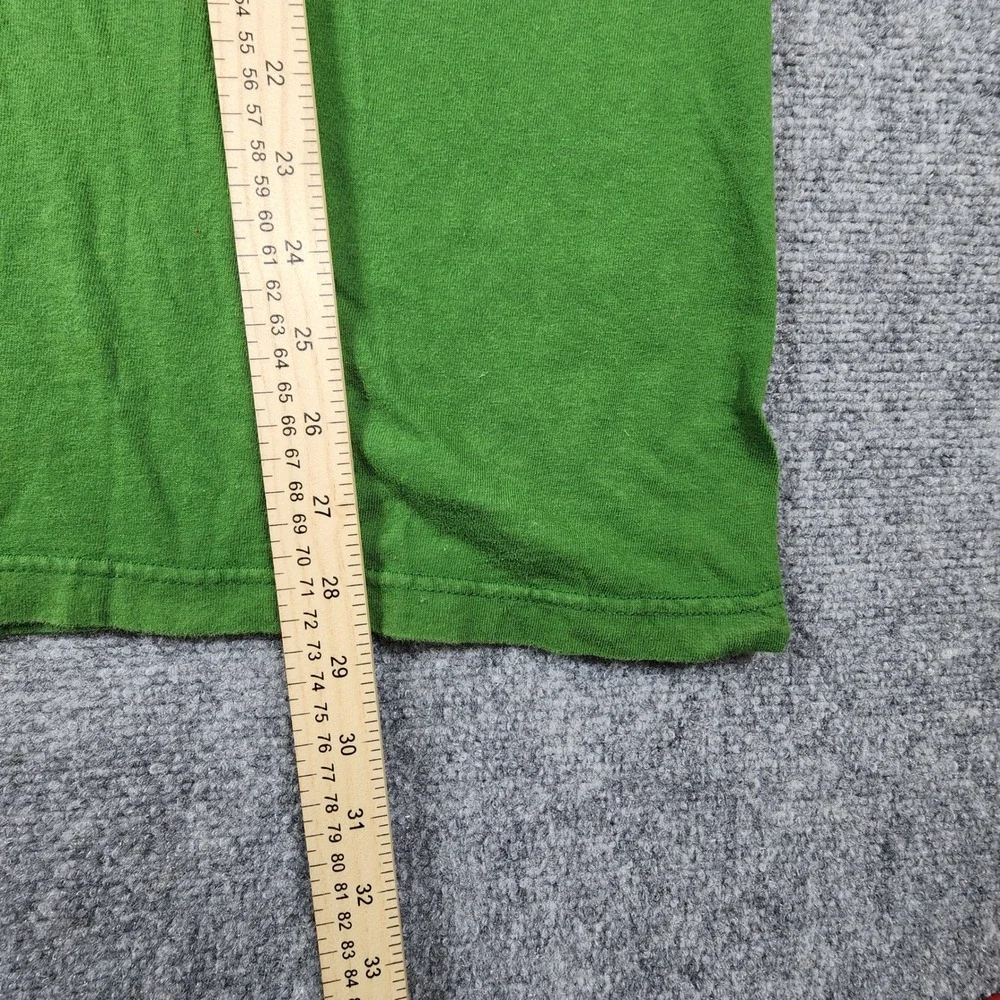 The North Face Mens Large Green Yellow Logo Graphic T-Shirt Short Sleeve Tee
